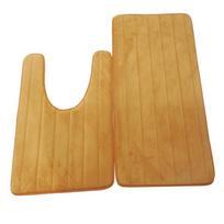 U formos tualeto kilimėlių rinkinys: Sugeriantis ir plaunamas vonios kilimėlių pora Set: U-shaped 50x60cm + 50x80cm