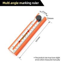 Woodworking Lock Hole Installation Locator Ruler Multi Angle Foldable Marking Gauge Depth Measuring Tool For Diy Making A2