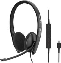 Laidinės ausinės Sennheiser SC 160 USB-C, juoda sp.