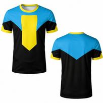 2026 New Anime Graphic 3D Print T Shirt Invincible Fans Cosplay Tee Men Women Summer Casual Fashion Crew Neck Top L blue