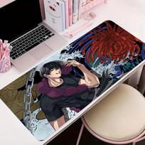 Mouse Pad PC Accessories Keyboard Mat Anime Pattern Antislip Rubber HD Jjujutsu Kaisen Toji Fushiguro Mousepad Gamer Desk Mat 800x300x2mm