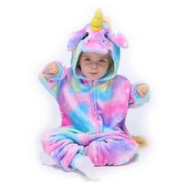 Kigurumi Onesie Vaikai Katė Vienaragis Liūtas Panda Pižama Vaikams Gyvūnai Animaciniai filmukai Šuo Triušis Žuvys Miegai Kūdikių Kostiumas Žiemos Mergaitėms Licorne Jumspuit 4T pink