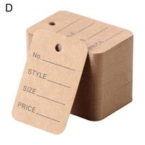500/1000PCS DIY Retail Fittings Snap Lock Clothing Label Hang Tag String Hangtags Price Tags D