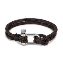 Survival Bracelet for Men Women U Shape Emergency Paracord Rope 316L Buckle Outdoor Camping Hiking Gear Tactical Rescue Bracelet 23cm black