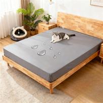 Madingas vandeniui atsparus čiužinio užvalkalas Dygsniuotas prigludęs paklodė 140*200 160*200 Čiužinio apsauga Vienspalvis lovos užvalkalas 1xPillowcase NOSHEET gray