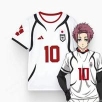 Mens Anime Jersey Blue Lock Sae Itoshi Role Playing 3d Print T-shirt T shirt Breathable Men Women Fashion Oversized Short Sleeve M black