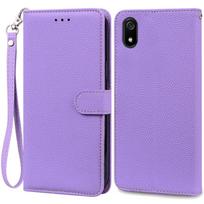 Telefono dėklas Xiaomi Redmi 7A 7 A Matinis TPU Minkštas dangtelis Odinė piniginė Atverčiamas dėklas Xiomi Redmi 7A Redmi7A Dėklas Fundas Bamperis For Redmi 7A purple