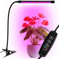 Led Plant Growth Lamp 20 Diodes Timer 9 W For Home Plant Cultivation Without Mains Adapter