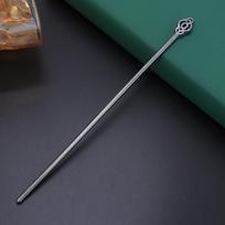 Alloy Electrophoresis Color-Retaining Small Head Cloud Pattern Wrapped Hairpin New Chinese Ancient Hanfu Cheongsam Step Disc Hair Hairpin Main Body black