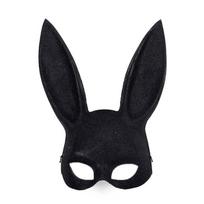 Fshion Rabbit Masquerade Mask Sexy Bunny Long Ears Carnival Halloween Party Prop Accessories matinė juoda spalva