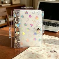 A5/A6/A7/M5 Binder Cover PVC Planner Cover New Loose-Leaf Notebook Shell  Students A7 black