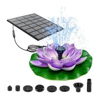 Sun Energy Floating Water Feature For Garden Pool improve Using Efficient Sun Panel And Durable ABS Construction gray