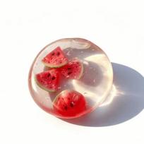Strawberry Coconut Oil Squishy Ball Orange Transparent Fruit Coconut Balls Squeeze Toy Slow Rising Clear Jelly