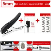 8mm PVC Edge Banding Hole Puncher with Limiter for Woodworking and Screw Cover. red