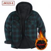 Vyriški languoti šilti marškiniai, flaneliniai, su gobtuvu, su vilnos pamušalu, storesni, didelio dydžio, ilgomis rankovėmis XL black