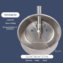 Automatic Pig Waterer Drinker Water Dispenser Drinking Bowl Animal Waterer Bowl Stainless Steel For Animals Pig Livestock XL gray