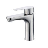 304 Stainless Steel Brushed Single-Hole Hot & Cold Basin Faucet white