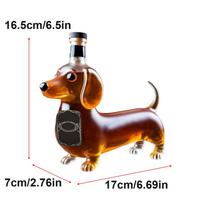 Empty Whiskey Bottle Dachshund Dog Shaped Alcohol Decanter Bar Birthday Parties Wine Container Bottle Shelf home Decoration