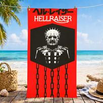 H-Hellraiser Towel Microfiber Beach Towel, Quick-Dry, Sand-Free, Ultra-Fine Fiber, Super Soft. 60x35CMSYJ60 black