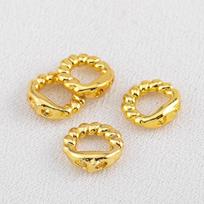 10pcs/20pcs Brass End Bead Tip Double Hole Connector Rings End Caps For Necklace Bracelet Keychain Jewelry Making Accessory 1pcs beige