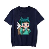 Juokingi Anime Vaistininkės Dienoraščiai Spausdinti Marškinėliai Moterims Vasariniai Trumpomis Rankovėmis Apvalia Kaklo Iškirpte Mieli Laisvi Marškinėliai Personalizuotas Viršutinis Drabužis M black