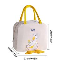 Adult Lunch Box Cute Lunch Box Lunch Tote Bag Smooth Zipper Lunchbox Bag for Lunches Snacks Drinks smėlis