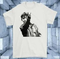KES T-SHIRT, Billy Casper Classic Film Movie Finger Flip Two Fingers TEE TOP L gray