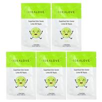 Ideallove Superfood Skin Savior Lime Mask, 5 Count x 20ml (0.68oz) 5 ea - 1 ea white