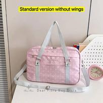 Y2K Anime Convention Polka Dot Ita Shoulder Bag 2D Crossbody Bag Cute Girl Transparent Bag Otaku DIY Comic Display Messenger Bag 34x22x9cm gray