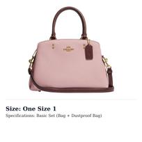 COACH Lillie Cross Grain Leather Shoulder Bag, Crossbody Bag, Handbag Mini Women's Pink CF394-IMV2G One Size 1 gray