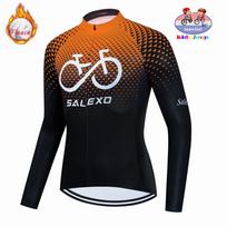 2026 Winter Fleece Children's Cycling Clothing Keep Warm Kids Jersey Bike Suit Jacket Clothes MTB Kids Cycling Trousers Equipage XL