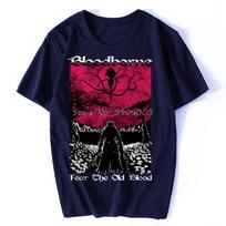 Anime Game Bloodborne T Shirt Horror Hunter Gothic Oversized T-shirt Men Cotton Casual Short Sleeves T-shirt Streetwear Unisex L black