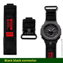 GA2100 Kilpos dizaino drobės dirželis Skirtas Casio G-SHOCK 5611 GA-2100 GA-2110 GA-B2100 vyriškas Lauko sporto Nailoninis laikrodžio dirželis aksesuaras For GA2100 GA-B2100 black