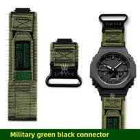 GA2100 Kilpos dizaino drobės dirželis Skirtas Casio G-SHOCK 5611 GA-2100 GA-2110 GA-B2100 vyriškas Lauko sporto Nailoninis laikrodžio dirželis aksesuaras For GA2100 GA-B2100 gray