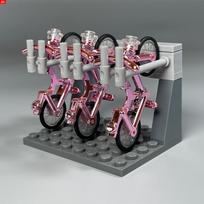 MOC Bricks Bike Bicycle Frame Mountain Biking City Assembled Building Blocks Friends Toys Kids Birthday Gifts