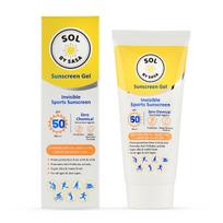 SOL By SASA Premium Invisible Sports Sunscreen SPF 50 | Sweat & Water Resistant, Fast-Absorbing, Non-Greasy Formula for Face & Body | Broad Spectru white