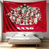 Ajax Print Tapestry - Portable Wall Decor Cloth, for Home, Dorm, Travel, Bedroom, Living Room - Ideal Birthday Housewarming Gift 100cmx150cm black