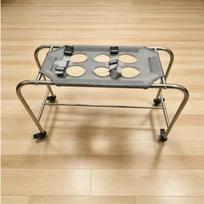Movable Rolling Fixed Pet Grooming Hammock 6-Hole Cat Bathing Restraint Rack  Grooming Supplies With Wheels Grey