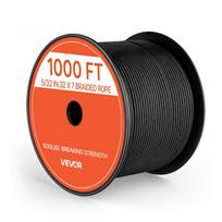 VEVOR Paracord Rope 4 mm x 305 m Nylon Parachute Cord 550 Tactical, Survival Cord, Heavy Duty 7 Strand, 272 kg High Breaking Strength, Utility Rope