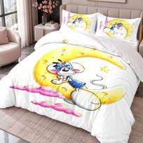 Diddl 3Pcs Bedding Set Duvet Cover With Two Pillowcases For Bedroom Home Decoration 135cmx200cm
