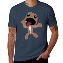 Little Big Planet Sackboy TShirt Unisex t shirt summer black cotton tshirt plain for Unisex package TShirt L brown