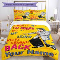 Elvis Presley Customizable Name Duvet Cover Set Suitable for Living Rooms Machine Washable Bedroom Decor Perfect Gift for Friends & Family 135cmx200cm