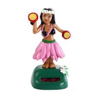 Dancing Figure Toy Shaking Head Doll Solar Swinging Doll Swinging Hawaiian Girl Dancing Hula Girl