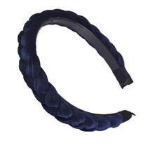 Thin twist braided headband cross plastic toothed non-slip headband solid color hair accessories wholesale multi-color optional black