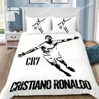 3D NEW Duvet Cover Pillowcase Bedding Set Football CR7 R-Ronaldos Adult Boy Girl Bedroom Decoration Children Single Double Large 70x133cm 2pcs
