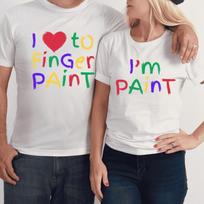 I Love to Finger Paint Shirt, Funny Couples Anniversary, Wedding Gift, Matching Couple Tees 3XL gray