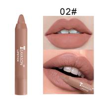 Nude Apricot Lipstick Pen Waterproof Sexy Red Brown Matte Lipstick Tint Contour Lip Liner Makeup Lasting Non-stick Cup Cosmetics