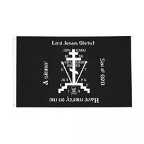 165. Orthodox Calvary Cross Flag Indoor Outdoor Banner All Weather Jesus Christ Decoration Double Sided 2x3 3x5 4x6 FT Flags 59x51.1inch/150*130cm