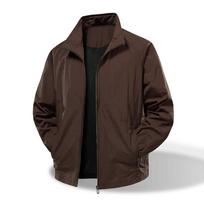 2026 Men's Waterproof Sport Windbreaker Jacket: Autumn Outdoor Casual, Elastic Nylon, with Stand Collar XL for 130-145 pounds black