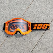 100%Motorcycle goggles, percentage-rated helmet, off-road goggles, mountain bike goggles, downhill goggles, ski goggles, motorcycle eyewear Orange frame transparent